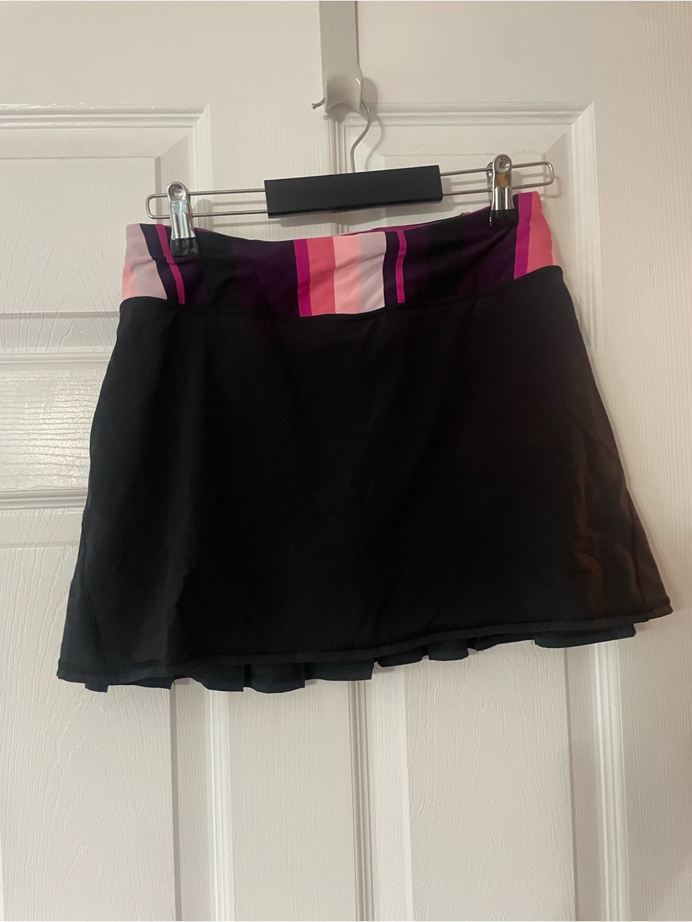 lululemon athletica Black Skort with Pink Stripe Waistband
